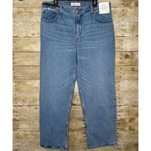 ABERCROMBIE & FITCH " THE 90'S RELAXED JEANS" HIGH RISE WIDE LEG SIZE 16S/33S